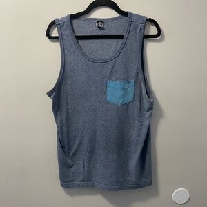 Mens Volcom Blue Tank